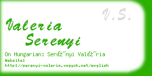 valeria serenyi business card